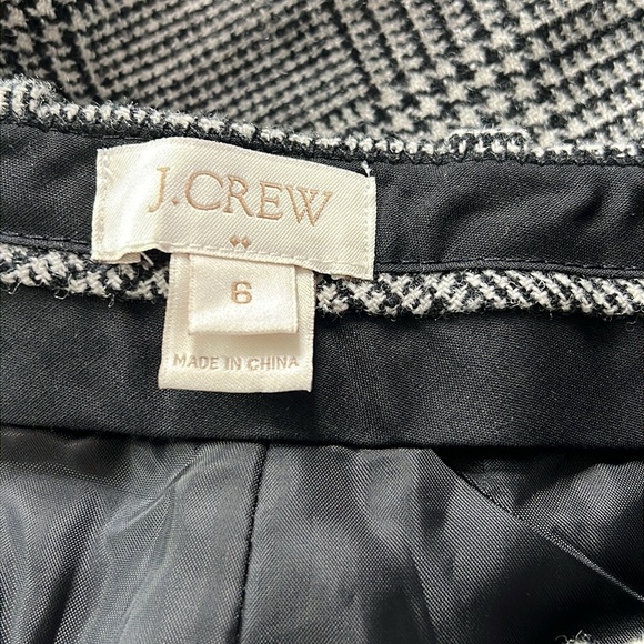 J Crew Factory Black/White Plaid Wool Blend Pants - Picture 5 of 6
